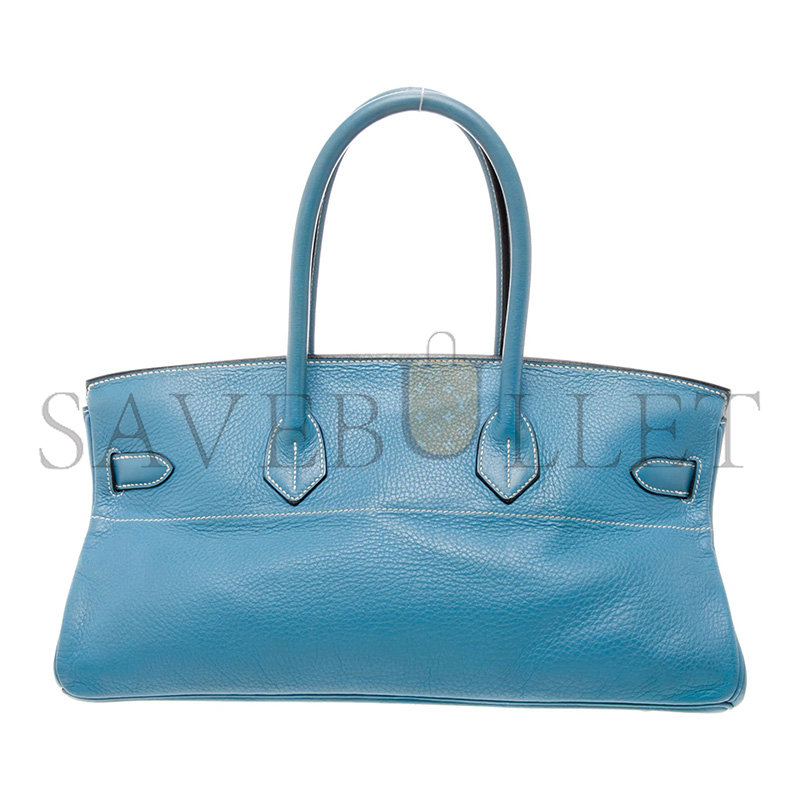 H**me5 master birkin shoulder 42 bleu jean clemence palladium hardware (42*20*19cm)